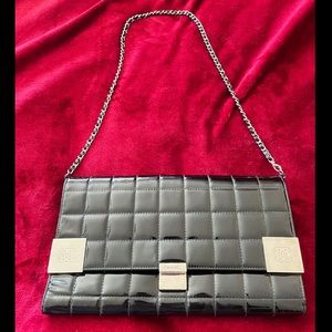Chanel Black Patent Leather Bag with chain